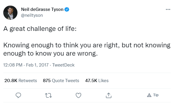 NdGT - Knowing Enough